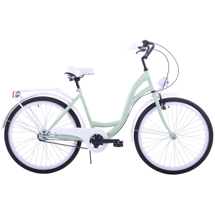 Mestský bicykel 26" Kozbike K30 3 prevodový Zelený